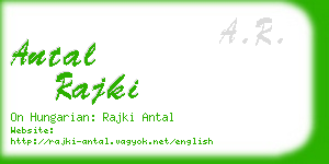 antal rajki business card